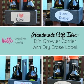 Learn how to make a DIY Growler Carrier out of upcycled wood. This project makes a great gift idea for beer drinkers and craft beer enthusiasts.