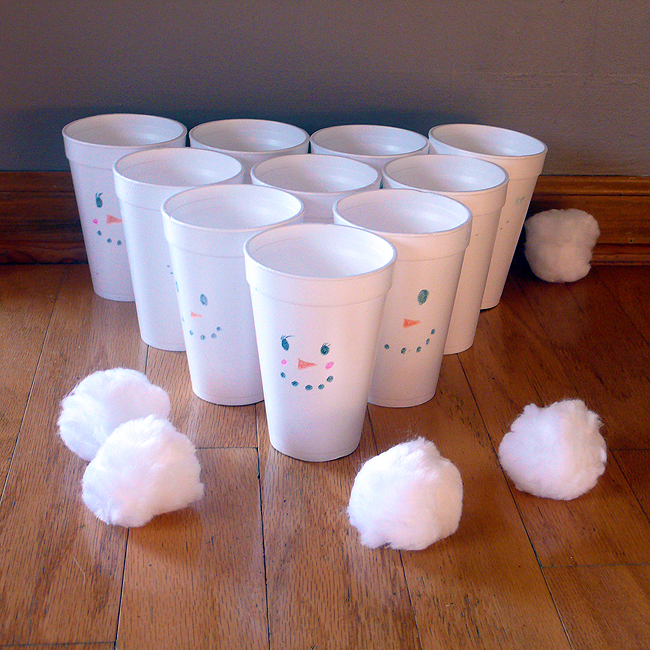 Indoor Snowball Toss