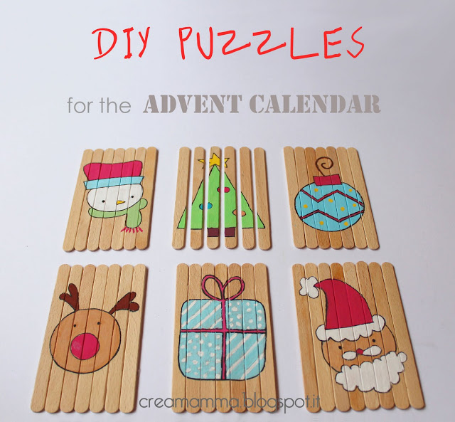 Popsicle Stick Christmas Puzzles