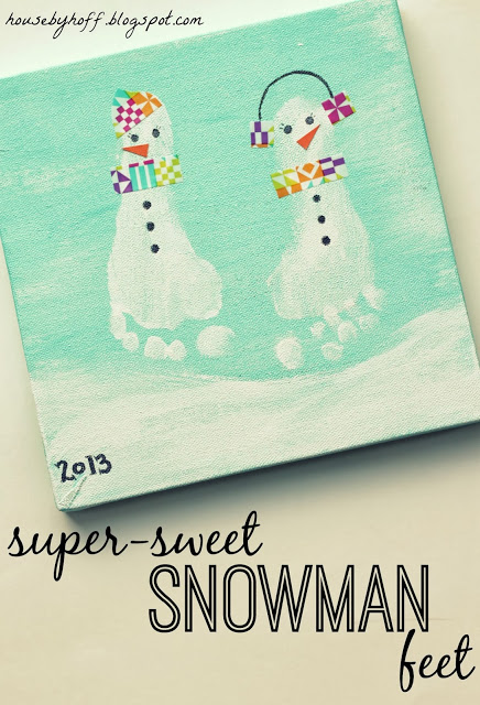 Washi Tape snowman feet
