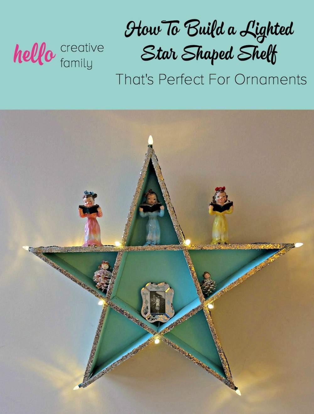 How To Build a Lighted DIY Star Shaped Shelf That's Perfect For Ornaments