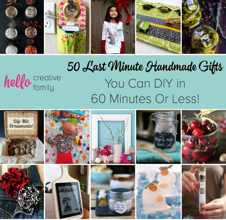 50+ Last Minute Handmade Gifts You Can DIY in 60 Minutes Or Less!