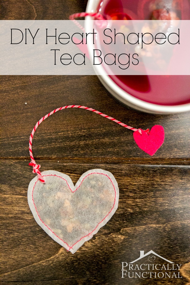 DIY Heart Shaped Tea Bags from Practically Functional