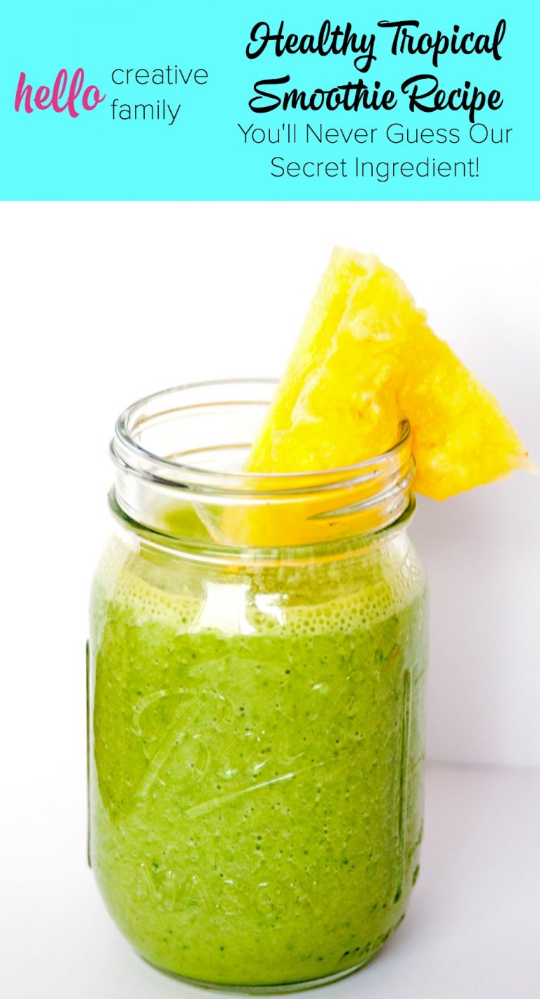 How did I never think of this before? The key to the most delicious tropical smoothie is shared in this healthy tropical smoothie recipe from Hello Creative Family! I can't wait to try this out. Guess what the secret ingredient is!