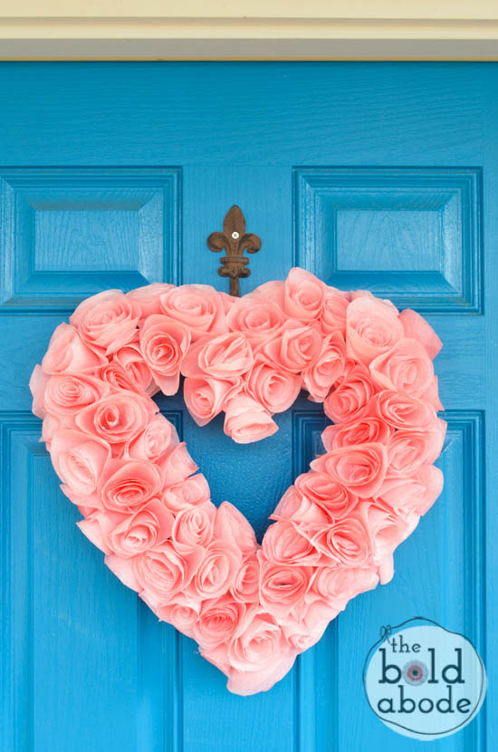 Heart Shaped Coffee Filter Wreath from The Bold Abode