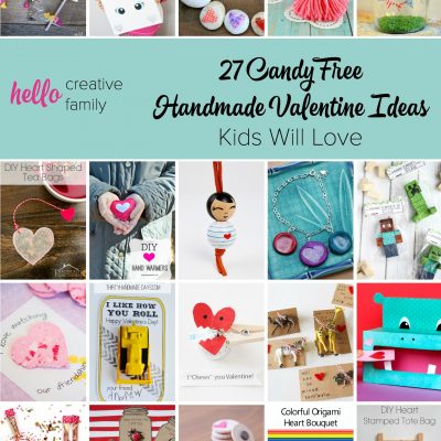 I'm so tired of all the candy that fills my house each holiday! Here are 27 amazing candy free handmade Valentine Ideas that kids will love! My favorite is number 7! Great ideas for boys and girls!