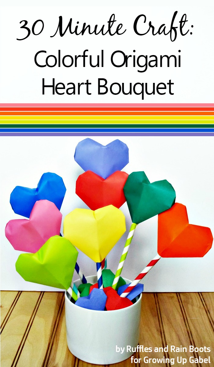 Origami Heart Bouquet from Growing Up Gabel