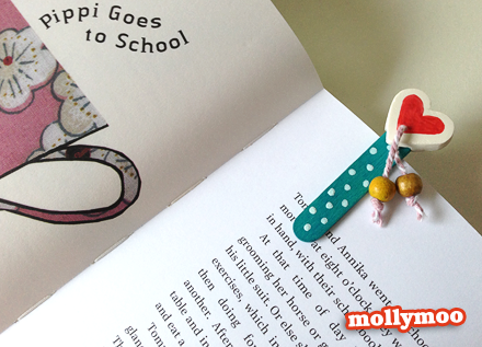 Valentine's Day Popsicle Bookmark from Molly Moo