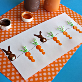 Carrot Patch Finger Painting from Sassy Dealz