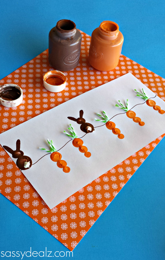 Carrot Patch Finger Painting from Sassy Dealz