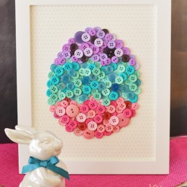 DIY Easter Egg Button Art from A Cultivated Nest