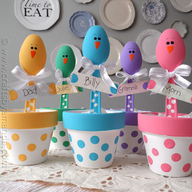 Easter Chick Place Holders from Crafts By Amanda