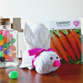 Easy Washcloth Bunny from Confessions of an Over-Worked Mom
