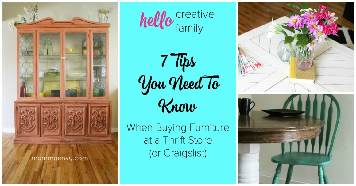 I'm dying to turn my home into one of those vintage furniture, thrift store treasure, DIY Pinterest homes but I'm clueless about what to look for at the antique store! This article was such a huge help. You need to read it before your next thrift store or craigslist purchase! I especially love tip 7.