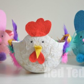 Paper Mache Easter Baskets from Red Ted Art