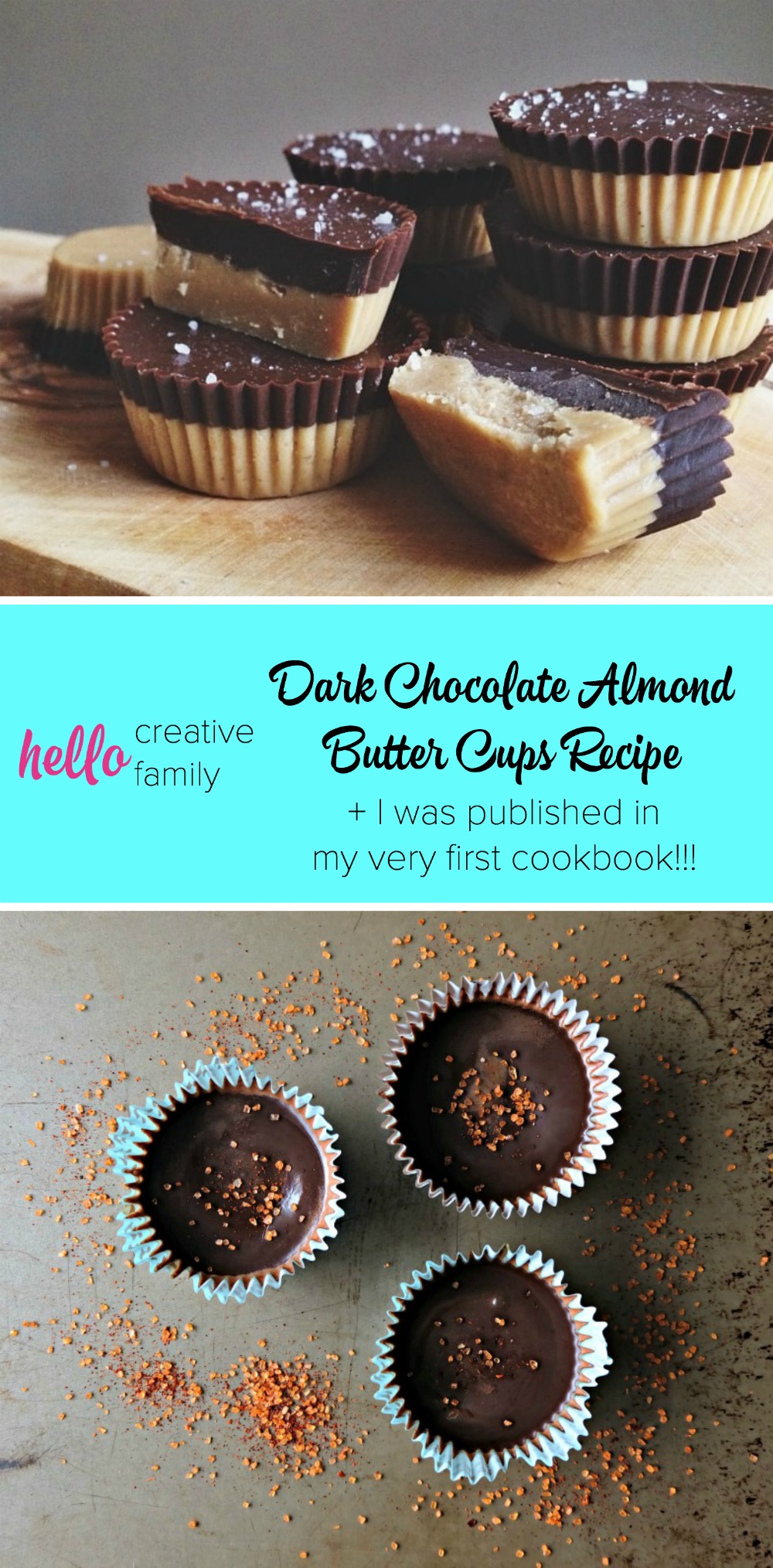 Every kitchen needs a delicious chocolate dessert recipe! This one is making me drool! Gluten free, dairy free and paleo friendly, this whole foods, healthy dessert idea is sure to be a hit! Dark chocolate almond butter cups recipe. PS. You could sub sunbutter or peanut butter!