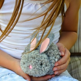 Pom Pom Easter Bunny Tutorial from ikatbag