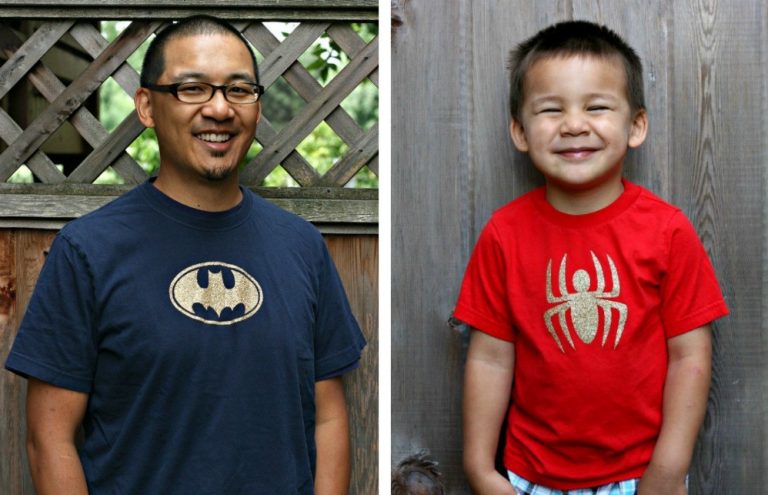 DIY Superhero Shirts Made with the Cricut Explore
