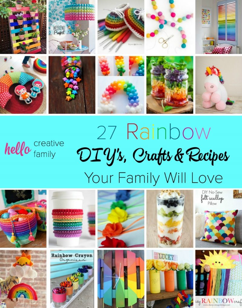 Rainbows always put a big smile on my face and make me happy. This is a great collection of beautiful rainbow crafts, diy projects and recipes that the whole family will love. Sure to inspire some creativity in your home! I love number 3!