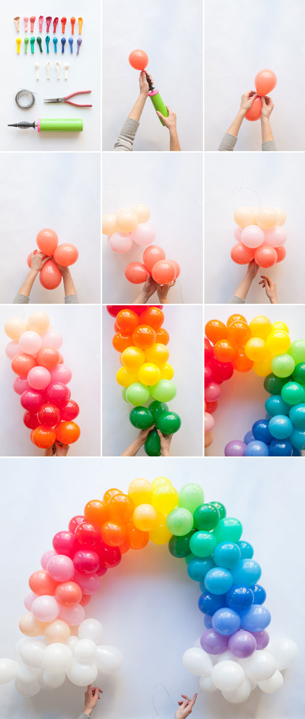 Rainbow Balloon Arch from Oh Happy Day