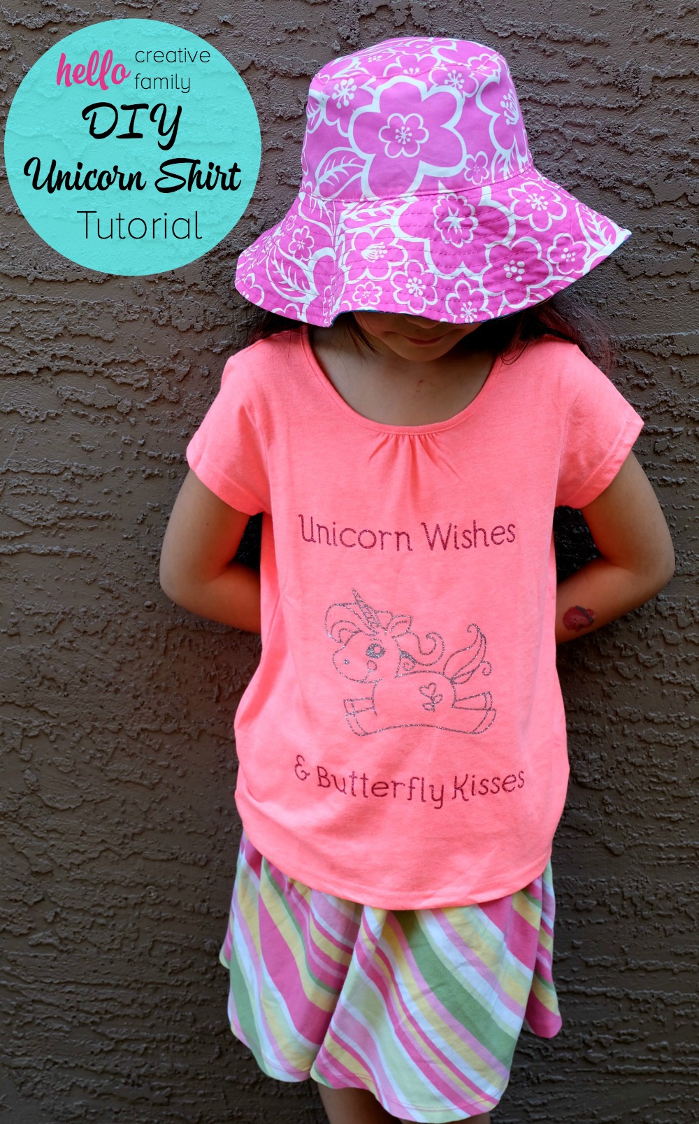Such an adorable shirt idea! "Unicorn Wishes and Butterfly Kisses!" Kids feel extra special when they wear handmade clothing made with love. Learn how to make a DIY Unicorn Shirt with your Cricut Explore. Such a great Cricut project to make cute kids clothing! This would be great for a unicorn themed birthday party!