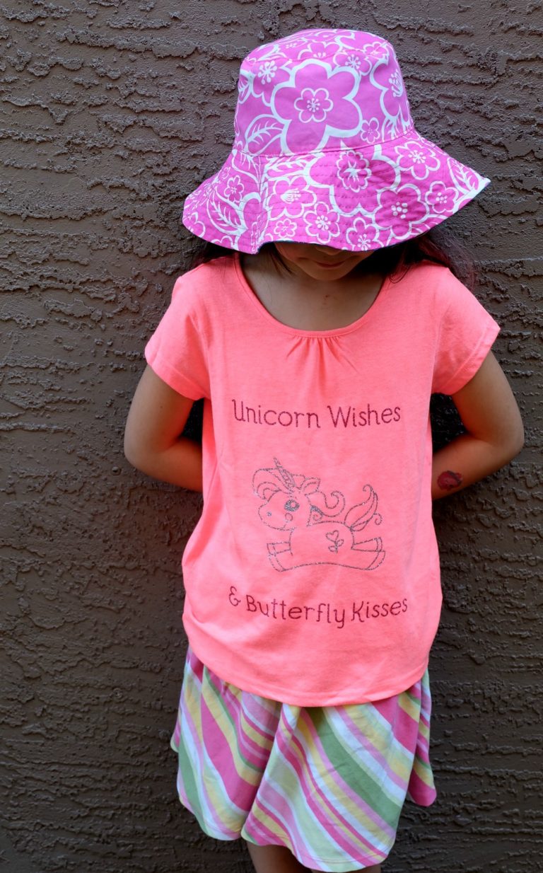 Such an adorable shirt idea! "Unicorn Wishes and Butterfly Kisses!" Kids feel extra special when they wear handmade clothing made with love. Learn how to make a DIY Unicorn Shirt with your Cricut Explore. Such a great Cricut project to make cute kids clothing! This would be great for a unicorn themed birthday party!