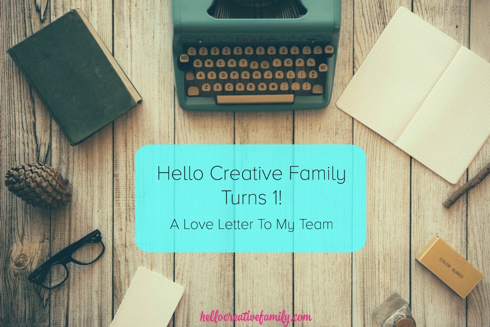 Hello Creative Family Turns 1. A love letter to my team