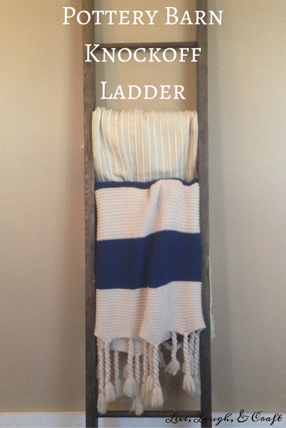 Pottery Barn Knockoff Ladder from Live Laugh and Craft