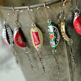 Beer Cap Fishing Lures from 2 Little Hooligans