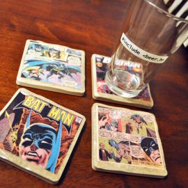 DIY Comic Book Coasters from The Pink Toque