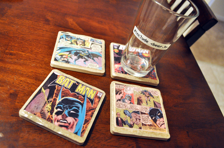 DIY Comic Book Coasters from The Pink Toque
