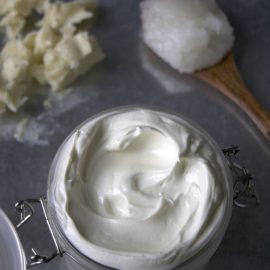 Homemade Whipped Eucalyptus Shaving Cream from The Garlic Diaries