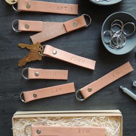 Monogrammed Leather Key Rings from The Every GirlMonogrammed Leather Key Rings from The Every Girl