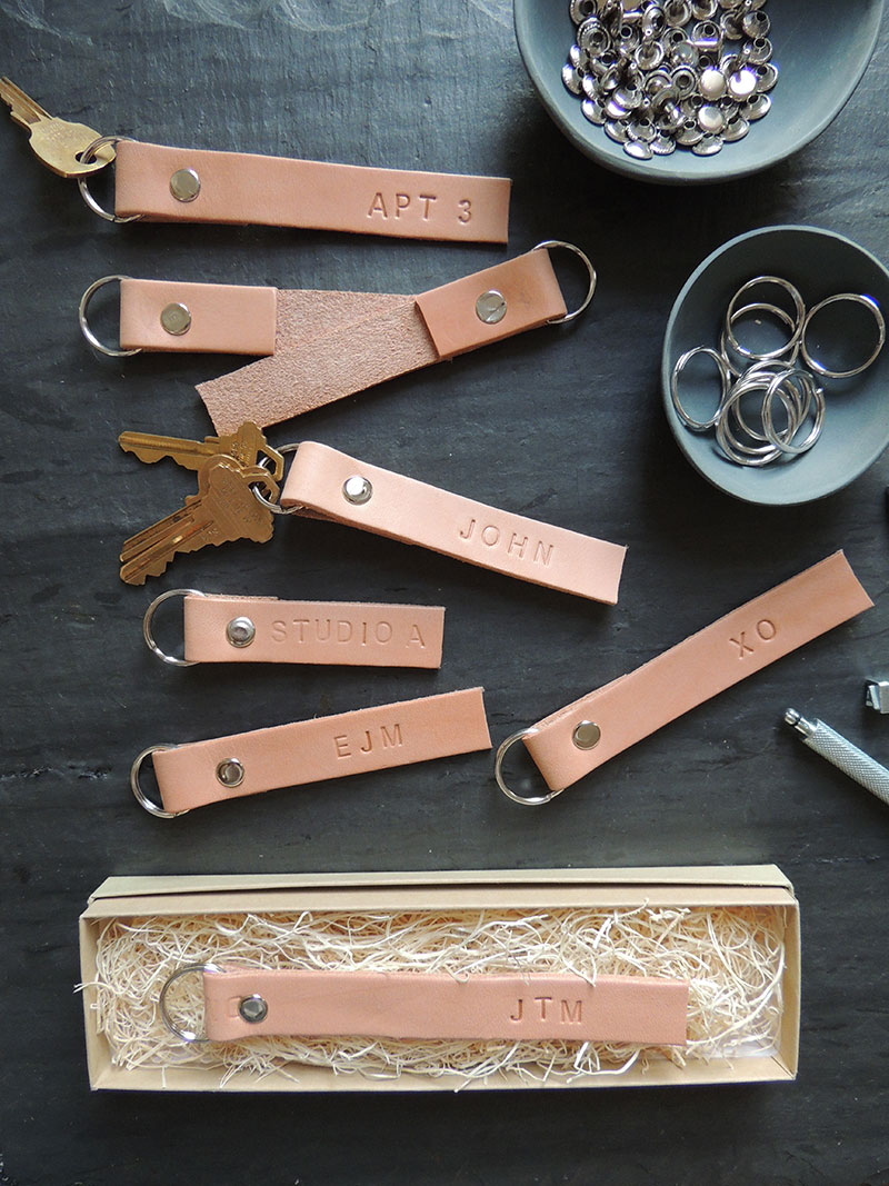 Monogrammed Leather Key Rings from The Every GirlMonogrammed Leather Key Rings from The Every Girl