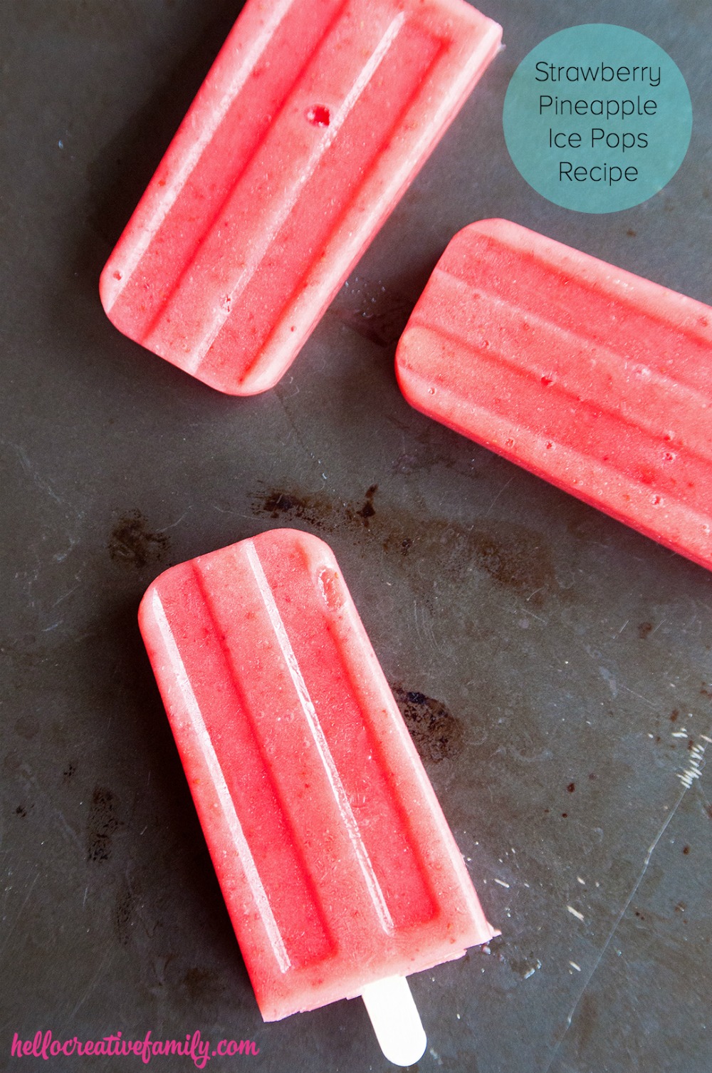 I love ice pops! This strawberry pineapple popsicles recipe is easy, healthy and has my mouth watering!