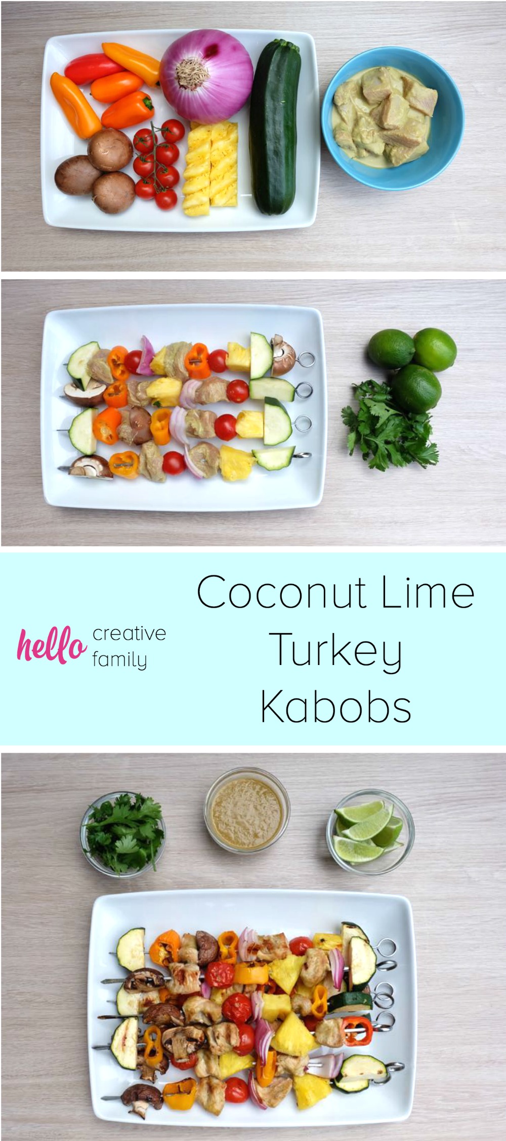 With flavors of lime, coconut, peanut and cilantro, this Coconut Lime Turkey Kabobs Recipe is a summer favorite. Throw it on the grill or BBQ and have a quick and easy dinner ready in minutes. Sure to be a family favorite.
