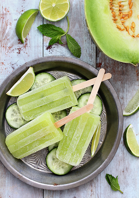 Cucumber Honeydew Margarita Ice Pop Recipe from Endless Simmer