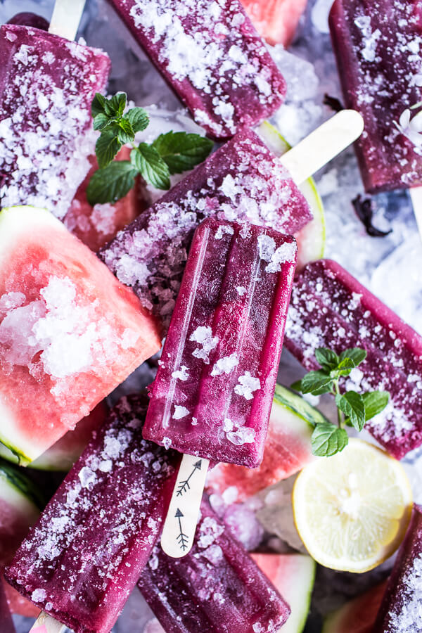 Ginger Hibiscus and Minty Watermelon Ice Pop Recipe from Half Baked Harvest
