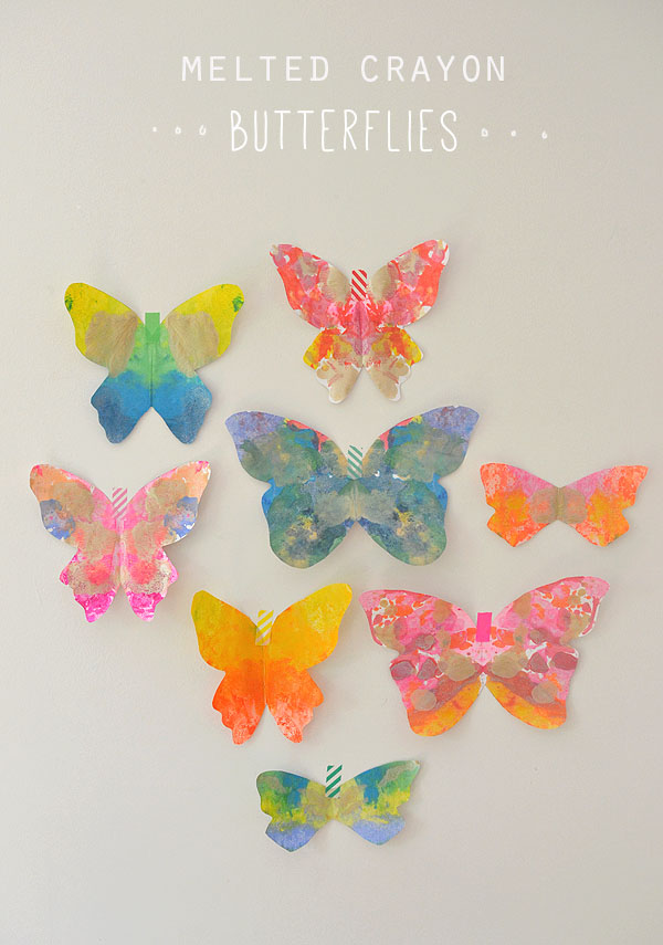 Melted Crayon Butterflies from Art Bar Blog