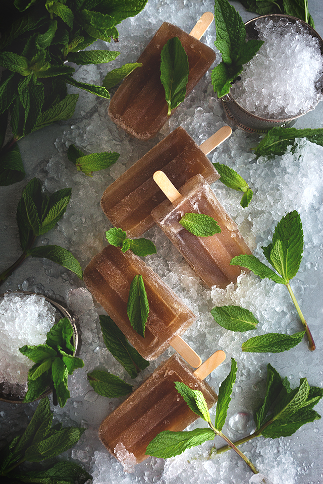 Mint Julep Ice Pop Recipe from Honestly Yum