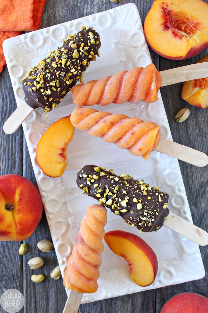 Peach Passion Ice Pops Recipe from Sugar Hero