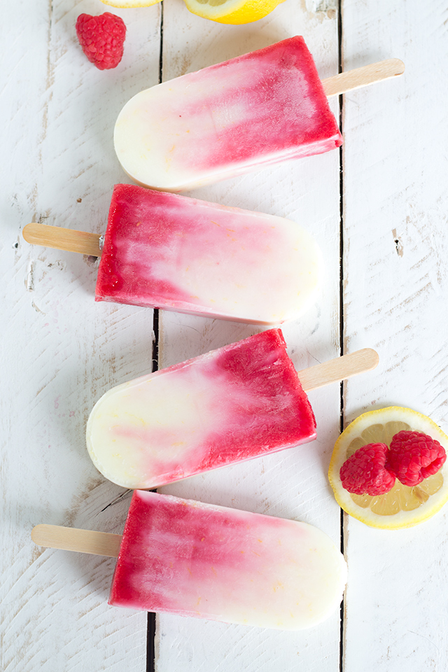 Raspberry Lemonade Yogurt Ice Pops Recipe from Cookie Dough and Oven Mitts