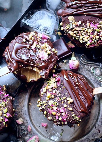 Salted Caramel and Peanut Butter Freezer Pop Recipe from Loving Earth
