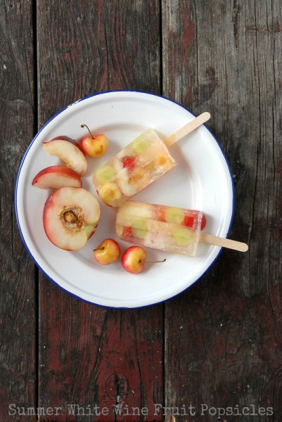 Summer White Wine Fruit Popsicles Recipe from Boulder Locavore
