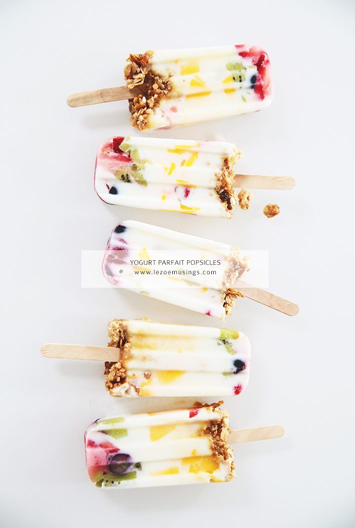 Yogurt Parfait Ice Pop Recipe from Le Zoe Musings