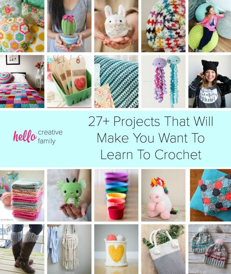 Get ready for some serious project inspiration! Whether you have been crocheting for years or want to learn to crochet, these 27+ projects will make you pick up your crochet hook!