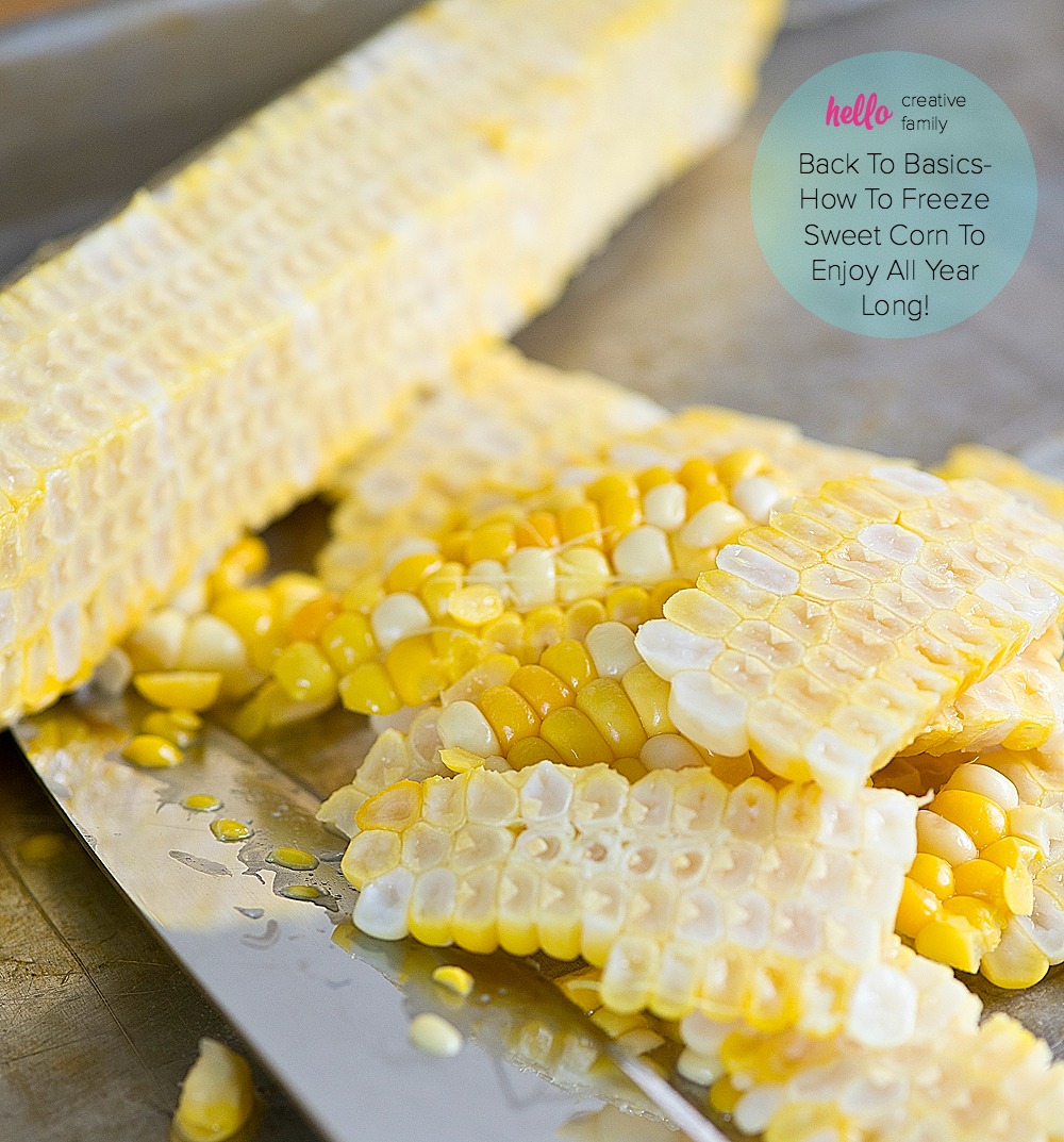 There is nothing in the world like the flavor of fresh sweet corn! It doesn't have to be just a summertime treat! Learn how to freeze sweet corn, fresh from the farmer's stand, in Hello Creative Family's latest Back To Basics tutorial! 