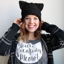 Black Cat Slouch Hat from Persia Lou