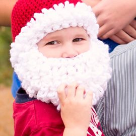 Crocheted Santa Hat with Beard from Ashlee Marie