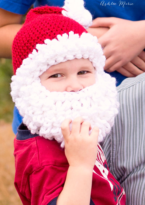 27 Crochet Projects That Are Going To Make You Want To Learn How To Crochet: Crocheted Santa Hat with Beard Pattern from Ashlee Marie